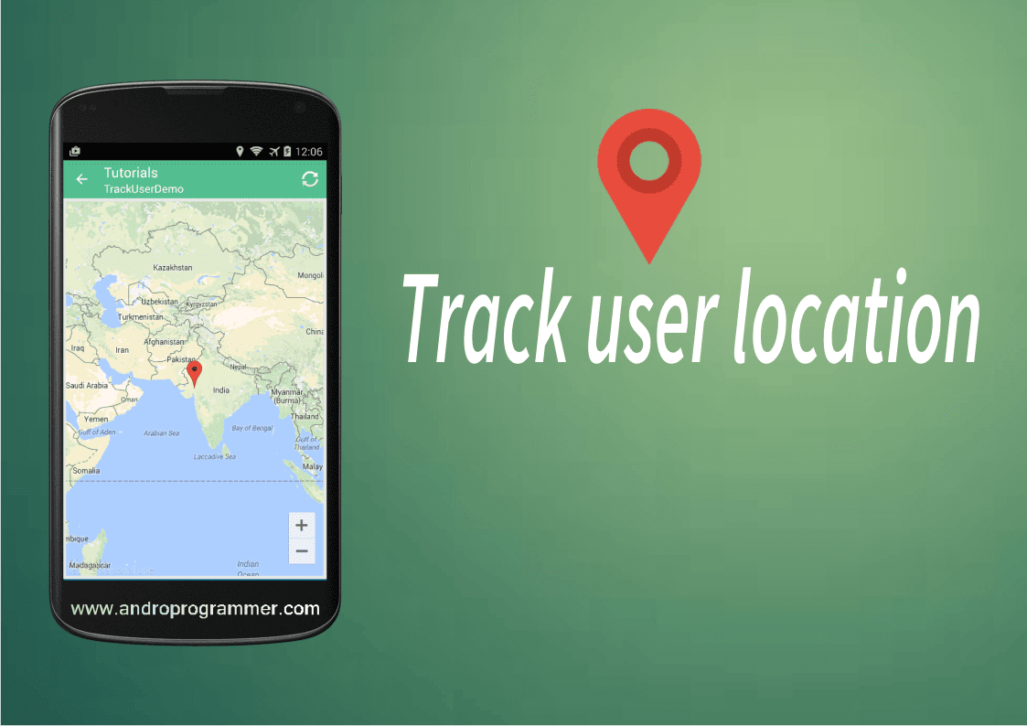 Track user location in android gps in android application, androprogrammer.com
