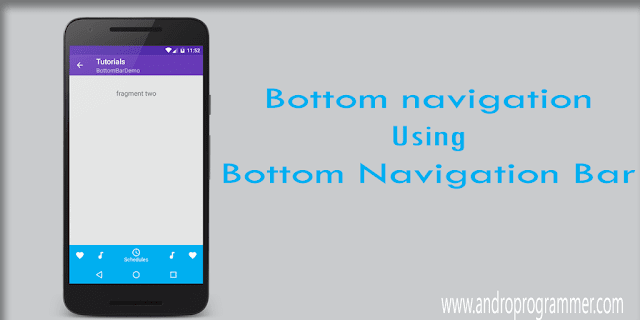 Bottom Navigation View With Fragments androprogrammer.com